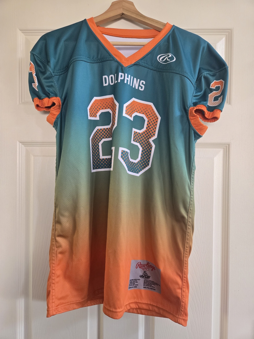Rawlings NFL Dolphins Reversible Teens/Small Adult Graident Jersey- Youth XL